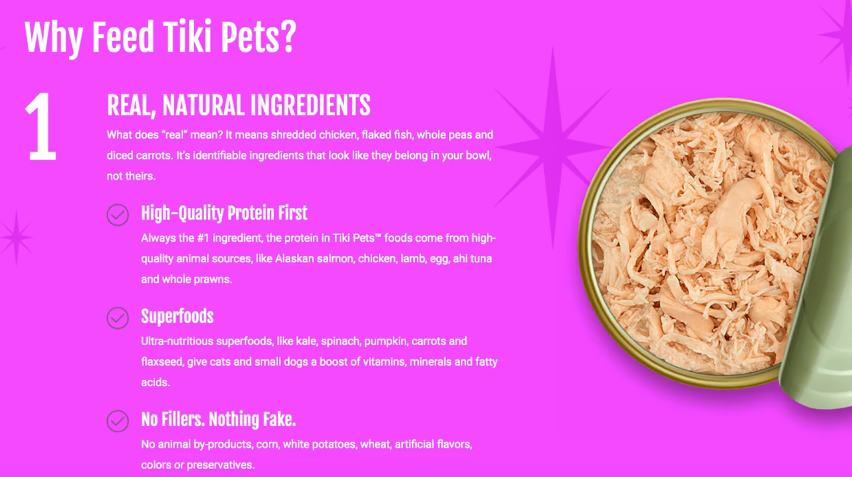 why feed tiki pets? Infographic