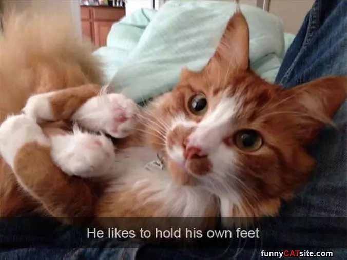 Holding His Feet